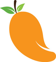Mango in flat style logo Royalty Free Vector Image
