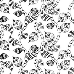 Seamless pattern with branches vector