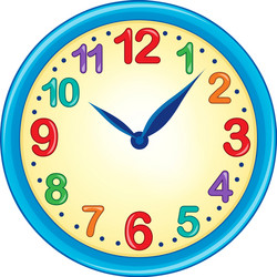 Clock theme image 3 vector