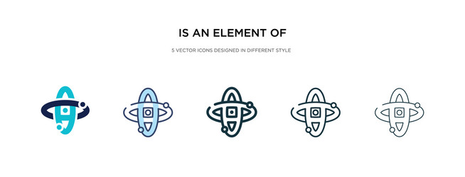 is an element icon in different style two vector image