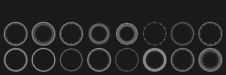 Mechanical clock faces bezel white watch dial vector