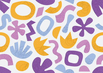 various modern free form shapes and doodle objects vector image