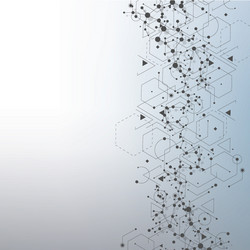 science network pattern connecting lines and dots vector image