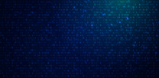 abstract futuristic cyberspace with binary code vector image