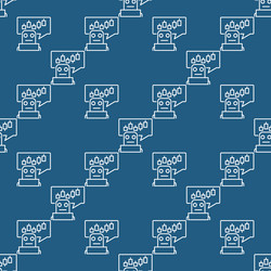 ai trading bot candlestick chart with robot vector image