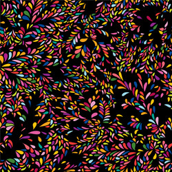 Colorful Floral Leaves Pattern Vector Image