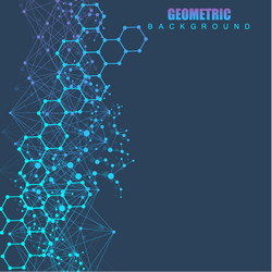 Geometric abstract background with connected line vector