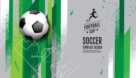 soccer layout design football background vector