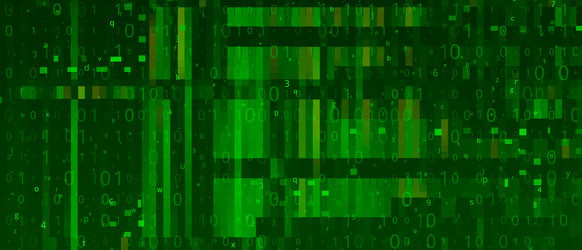 abstract futuristic cyberspace with binary code vector image