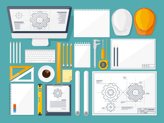 engineering and architecture vector image