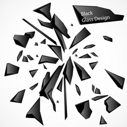 broken glass black drawing vector