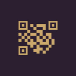 qr code icon link and url symbol flat vector image