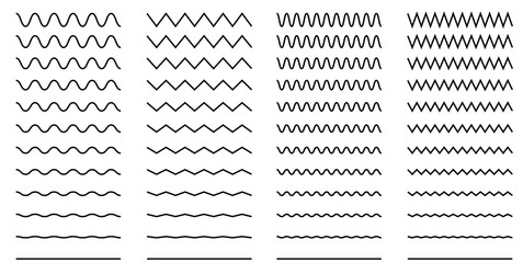 Wavy Lines - Curvy & Zigzag Pattern vector