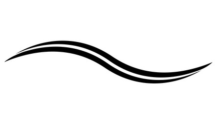 double curve wave simple water swoosh vector