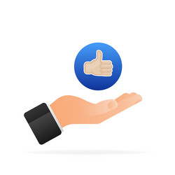 Flat like comment for web background design vector