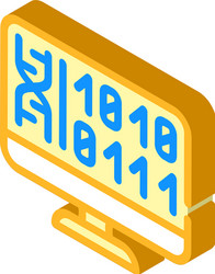 generating protein cell using computer code vector image