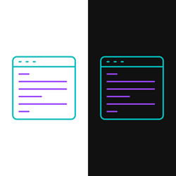 line computer api interface icon isolated on white vector image