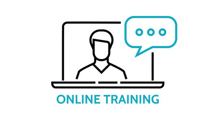 Online training learning icon webinar course vector