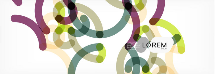 curly lines abstract background color overlapping vector image