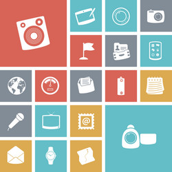 flat design icons for user interface vector image