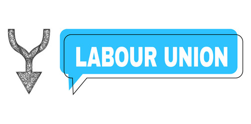 misplaced labour union message frame and net vector