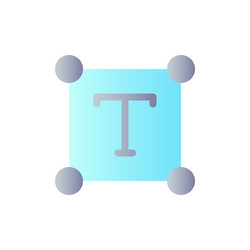 Text flat gradient color ui icon vector