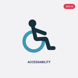 two color accessability icon from interface vector image