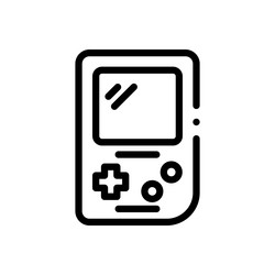 game console icon thin linear style design vector image