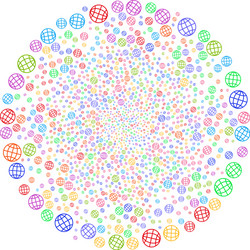 globe curl round cluster vector image