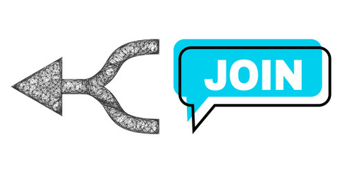 misplaced join message balloon and linear combine vector image