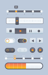 web sliders online pages ui navigation elements vector image