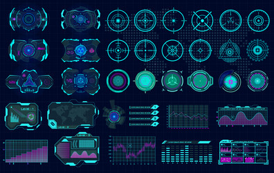 futuristic interface showcases an array vector image