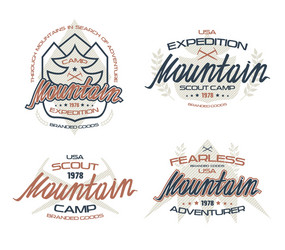 Mountain Emblem Collection Vector Image