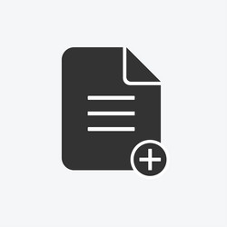 new file add document isolated flat design vector image