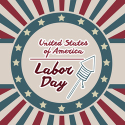 retro labor day design Vector Image