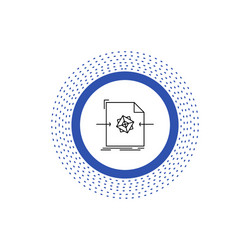 3d document file object processing line icon vector image