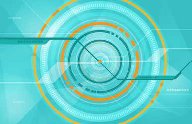 abstract tech circle technology background vector image