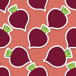 beet pattern seamless texture with beetroot vector