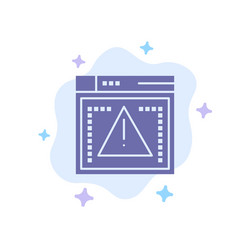 computing coding error blue icon on abstract vector