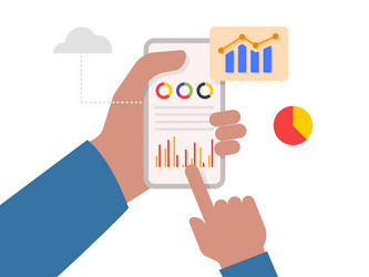 data analytics dashboard business finance report vector image