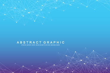 geometric abstract background with connected line vector image