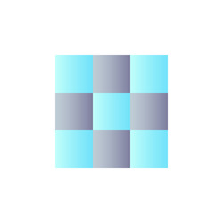 Rule of thirds grid flat gradient color ui icon vector