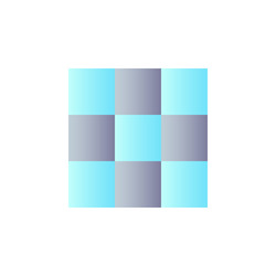 rule of thirds grid flat gradient color ui icon vector