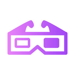 3d glasses gradient universal icon ui ux element vector image