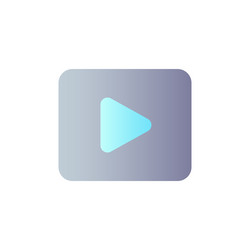 Video flat gradient color ui icon vector