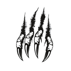 dragon claw marks and scratches scary monster paw Vector Image
