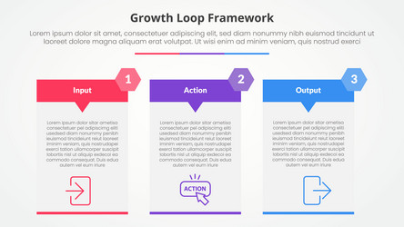 growth loop framework infographic concept vector image