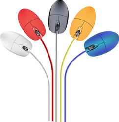 Multiple Computer Mice on White Background vector image