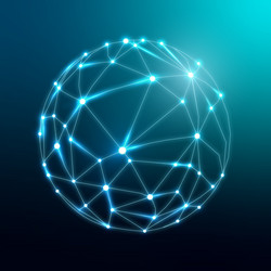 Futuristic round flying robot Royalty Free Vector Image