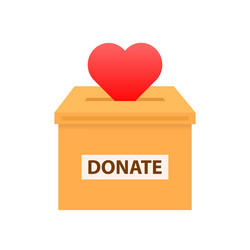 charity volunteering and donating box vector